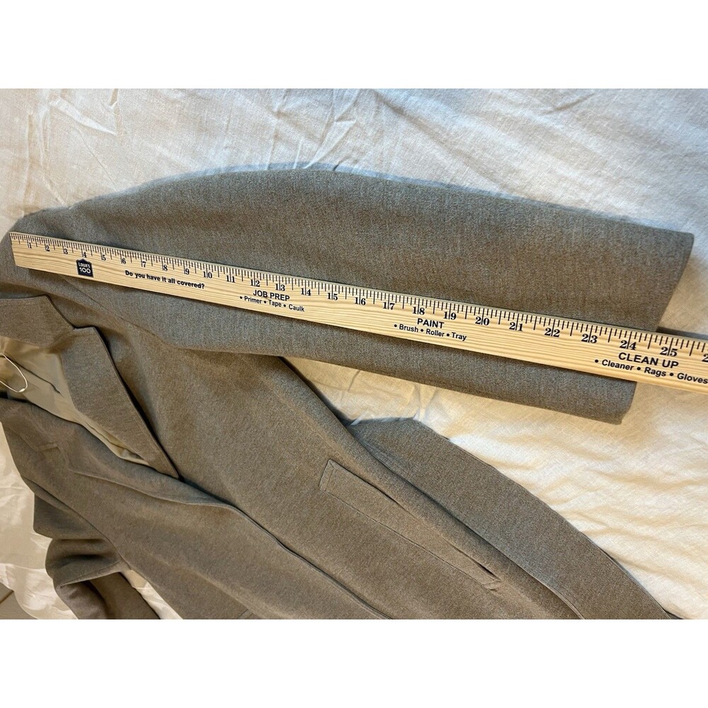 Uniqlo U Chester Beige Belted Stretch Jersey Duster Long Coat Size L Minimalist - Picture 15 of 16